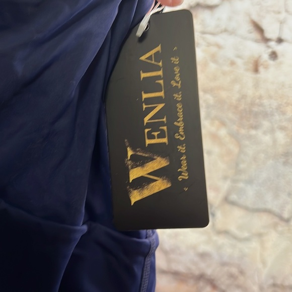 NWT Med Navy Wenlia Women's Workout Jumpsuit Sexy Sleeveless Tennis Dress A521 - Picture 9 of 9